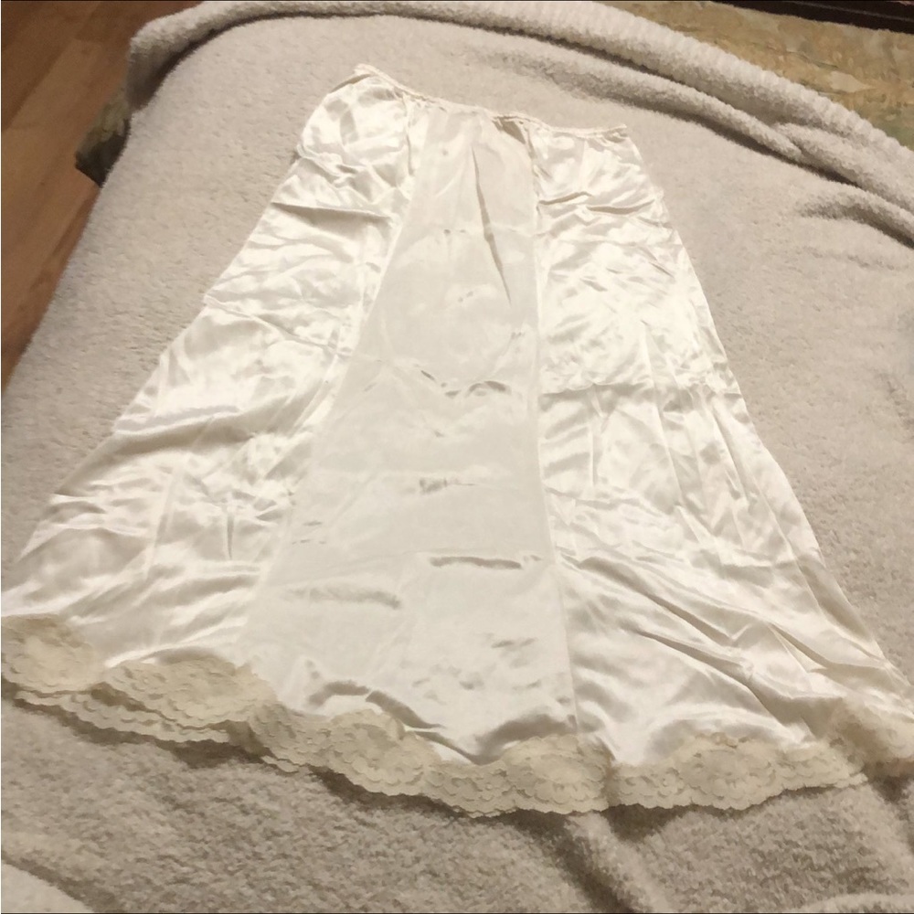 Melody Lingerie vintage satin & lace slip skirt